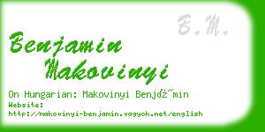 benjamin makovinyi business card